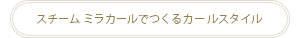 スチーム ミラカールでつくるカールスタイル