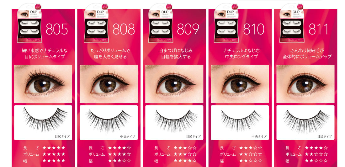 D.U.P EYELASHES つけまつげ ８０８ - まつ毛・つけまつ毛用品