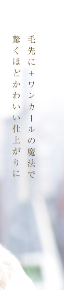 毛先に+ワンカールの魔法で驚くほどかわいい仕上がりに
