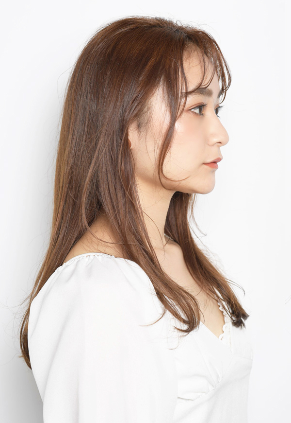 毛先ワンカールに軽めのオイルをON